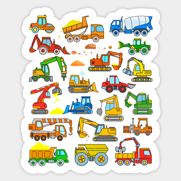 Digger Excavator - Excavator Kids - Sticker
