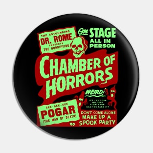 Chamber of Horrors vintage spook show art Pin