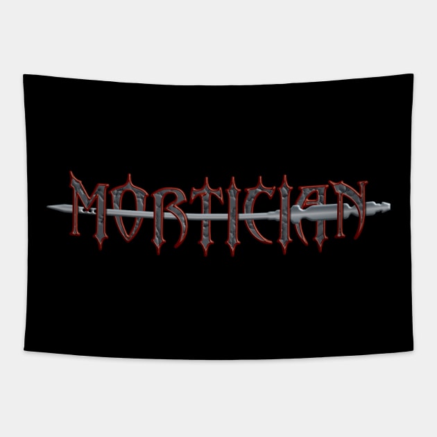 Mortician with Trocar Embalming Tool Tapestry by Graveyard Gossip