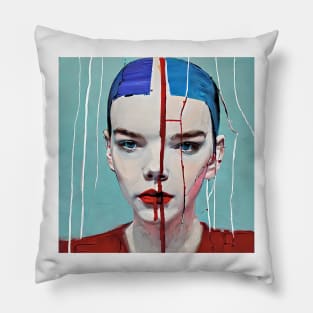 Anya`s blue hair Pillow