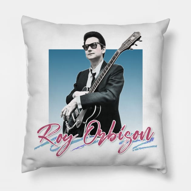 Roy Orbison Vintage Aesthetic Design Fanart Pillow by DankFutura