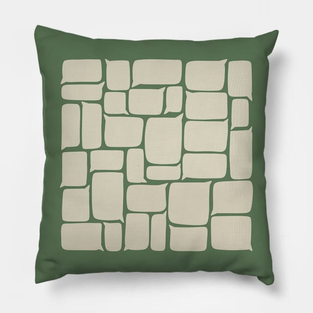 speech bubble pattern - green Pillow by SRSigs