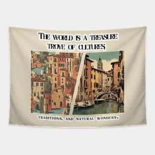 Vintage Graphic view culture city Tapestry