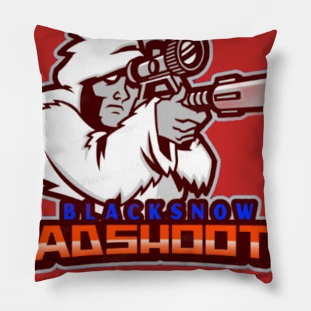 blacksnow headshooter Pillow by Hyper_co