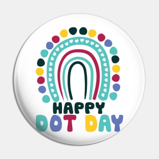 Happy Dot Day Colorful Rainbow Polka Dot Boys Kids Toddlers Pin