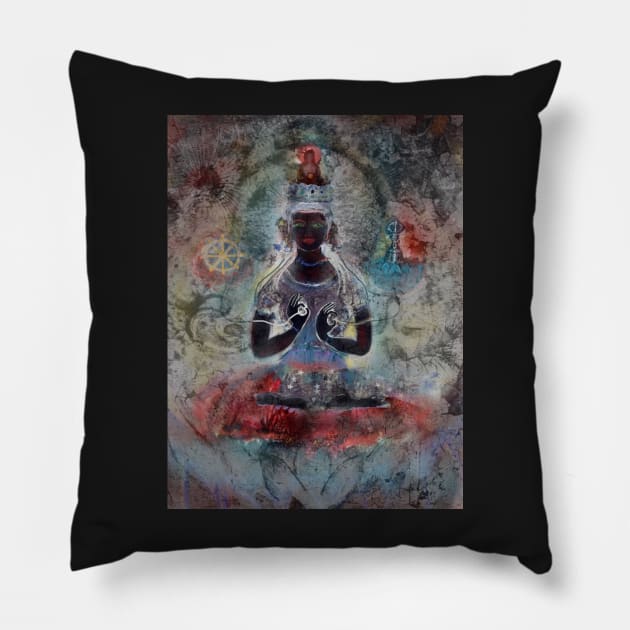 Dark Queen of Wisdom Pillow by Visuddhi