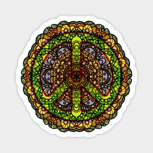 Peace Mandala - Rainbow Magnet