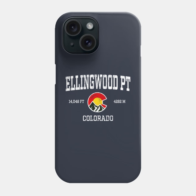 Ellingwood Point Colorado 14ers Vintage Athletic Mountains Phone Case by TGKelly