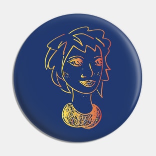 Colorful Girl Pin