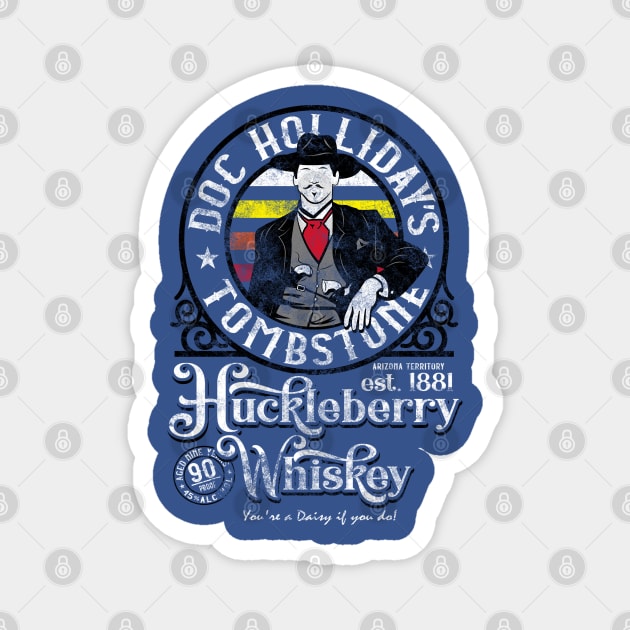 Doc Holliday's Huckleberry Whiskey Magnet by FiendishlyCruelArt