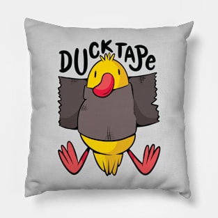 Funny Duck Tape // Cute Duck Duct Tape Pun Joke Pillow