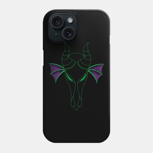 A maleficent dragon Phone Case by Corvus Roisin Designs