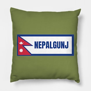 Nepalgunj City with Nepal Flag Pillow