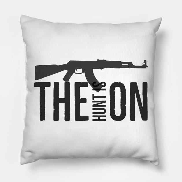 The Hunt is On Pillow by Charm Clothing