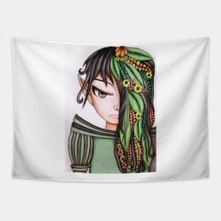 Angry Anime Boy Tapestry