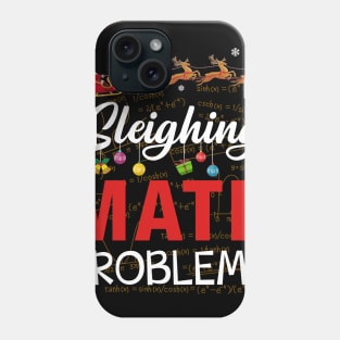 Sleighing Math Problems Teacher Santa Reindeer Phone Case