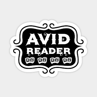 Avid Reader - Bookish Reading Typography Magnet