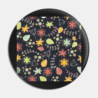 Colorful Floral Pattern Pin