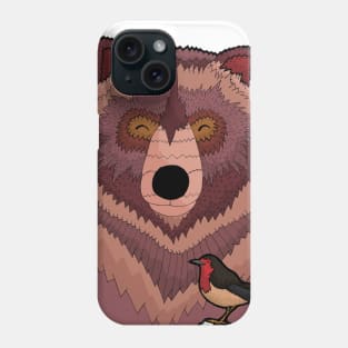 The bear and the robin Phone Case