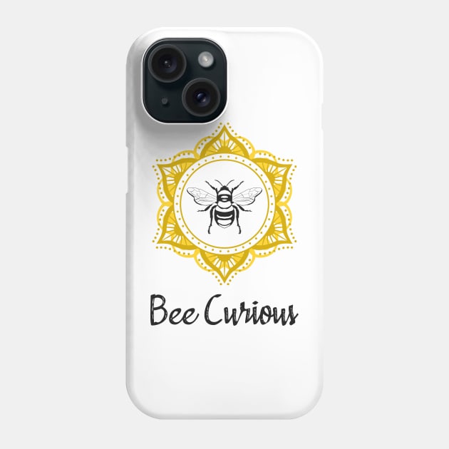 Bee Curious Mandala Phone Case by RongWay