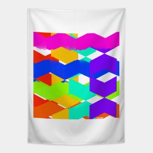 Color Zigzag #1 Tapestry