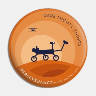 Mars Perseverance Day Silhouette Pin