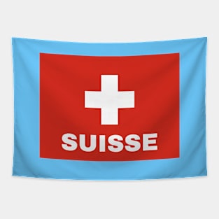 Switzerland Flag with Suisse Tapestry