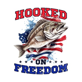 Fisherman Shirt | Hooked On Fishing Flag T-Shirt