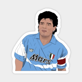 Diego Maradona Lazio 90s Nostalgia Minimalist Magnet