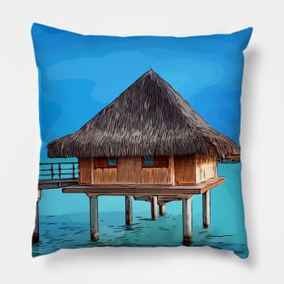 Bungalow in Bora Bora Pillow