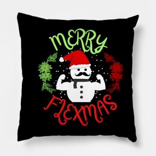 Christmas Merry Flexmas (Funny Saying) Pillow