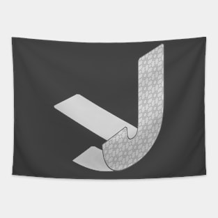 Isometric Alphabet Letter, Letter J Tapestry