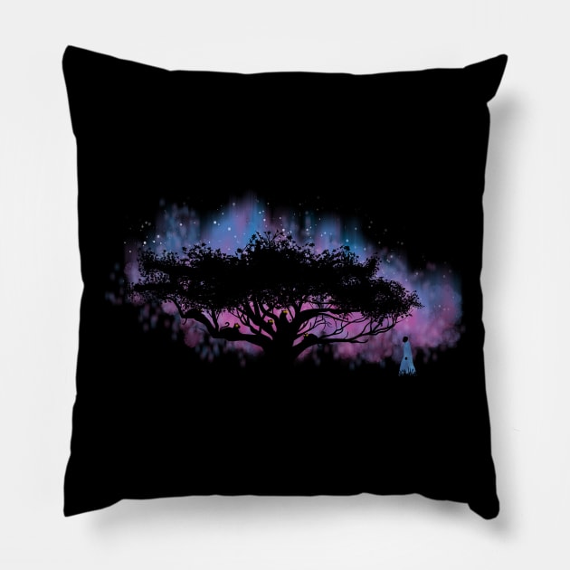 Black Panther Tree Pillow by Natural 20 Shirts