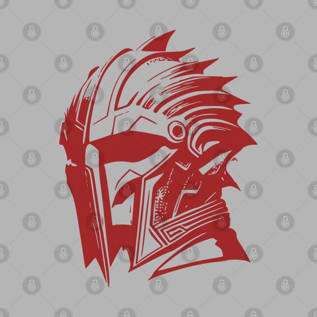 Spartan helmet, vintage red by Ravenglow