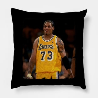 Dennis Rodman in Lakers Pillow