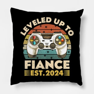 I Leveled Up To Fiance Est 2024 Promoted To Husband Groom Pillow