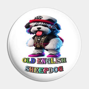 Cute old English Sheepdog Pin