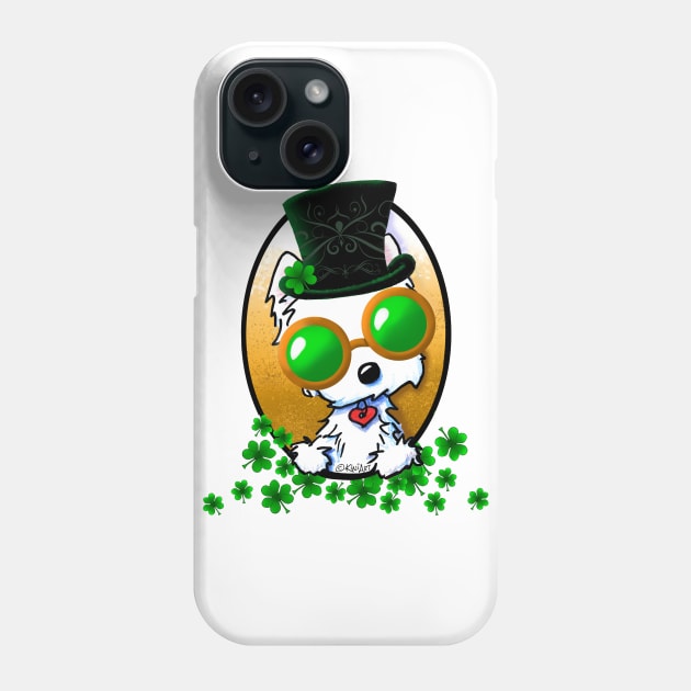 Lucky Westie by KiniArt Phone Case by KiniArt