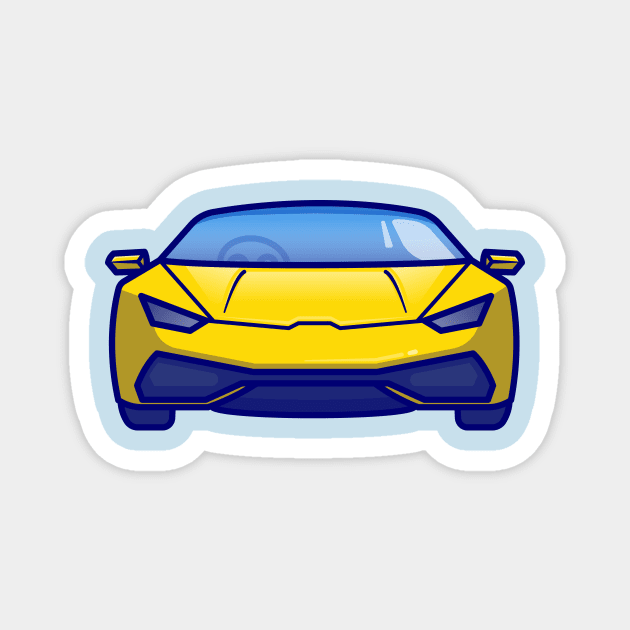 Sport Car Cartoon Magnet by Catalyst Labs