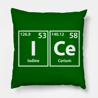 Ice (I-Ce) Periodic Elements Spelling Pillow