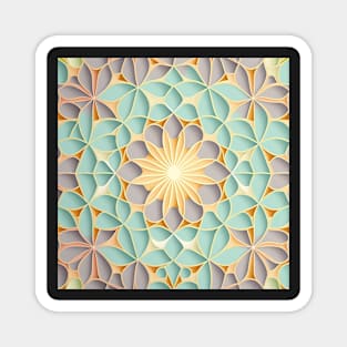 Geometric Repeating Pattern, pastel colours Magnet