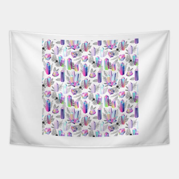 Crystals and Moths Tapestry by MarinaDemidova