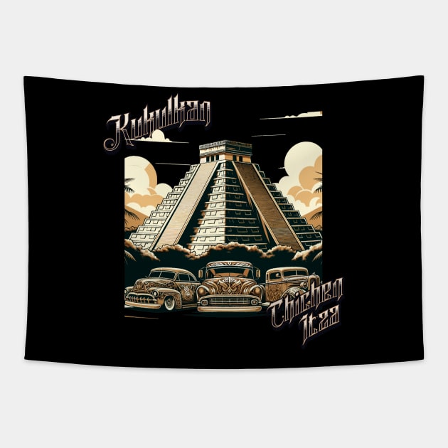 Chichen Itza | Chicano Pride Tapestry by JT Digital