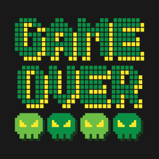 8-bit retro Game Over pixel art design T-Shirt