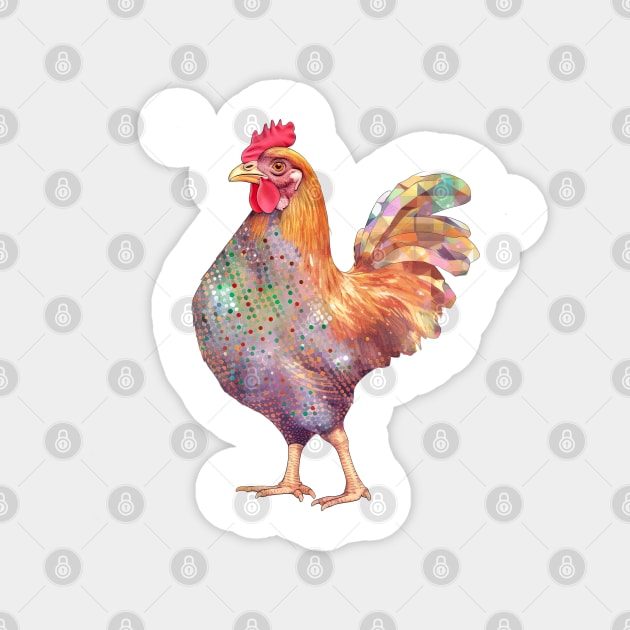 Disco Chicken Magnet by Urban Archeology Shop Gallery