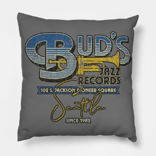 Bud's Jazz Records Seattle Pillow by JCD666