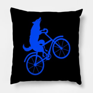 Wolf bicycle nice cute cool colorful Pillow