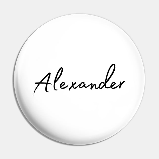 Alexander Name Calligraphy Pin by Word Minimalism