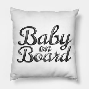 Baby on Board - Black Pillow