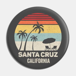 Retro California Santa Cruz Beach Shirt Vintage Pin